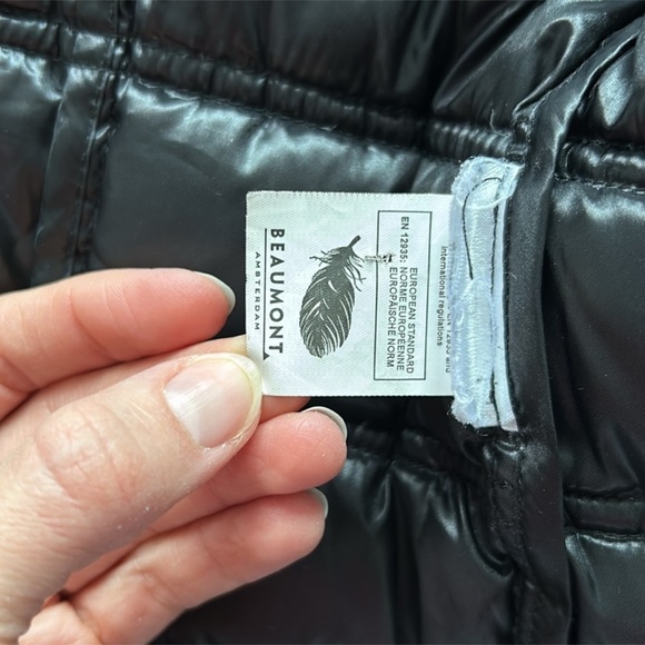 Beaumont like new light real down 🪶 size USA 16, like new jacket black color - Picture 10 of 11